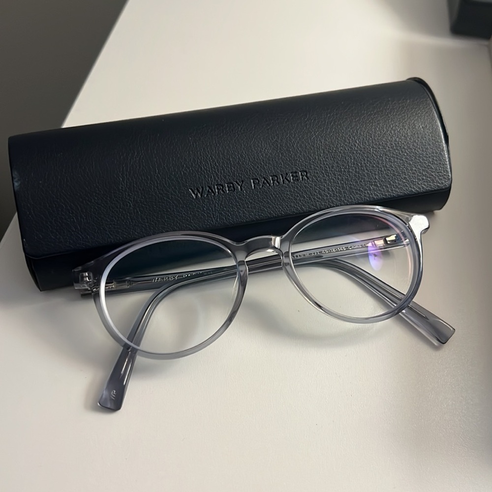 Warby Parker Watts Hudson Blue Eyeglasses - Picture 3 of 5